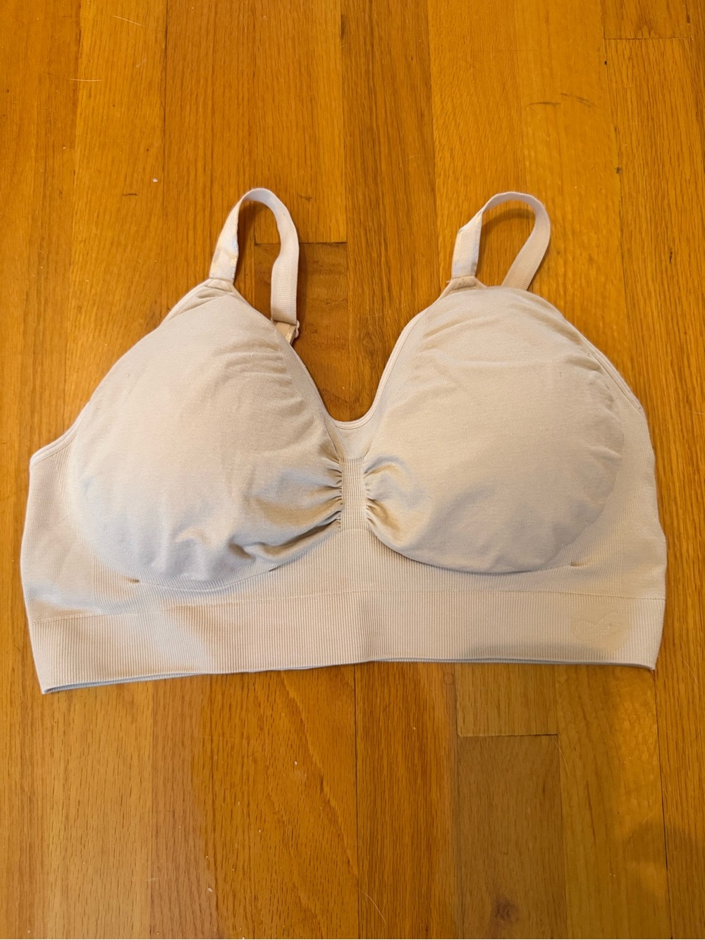 Light Beige Wireless Comfort Bralette - Soft Support for Everyday